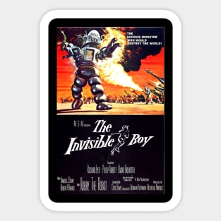 Classic Science Fiction Movie Poster - The Invisible Boy Sticker